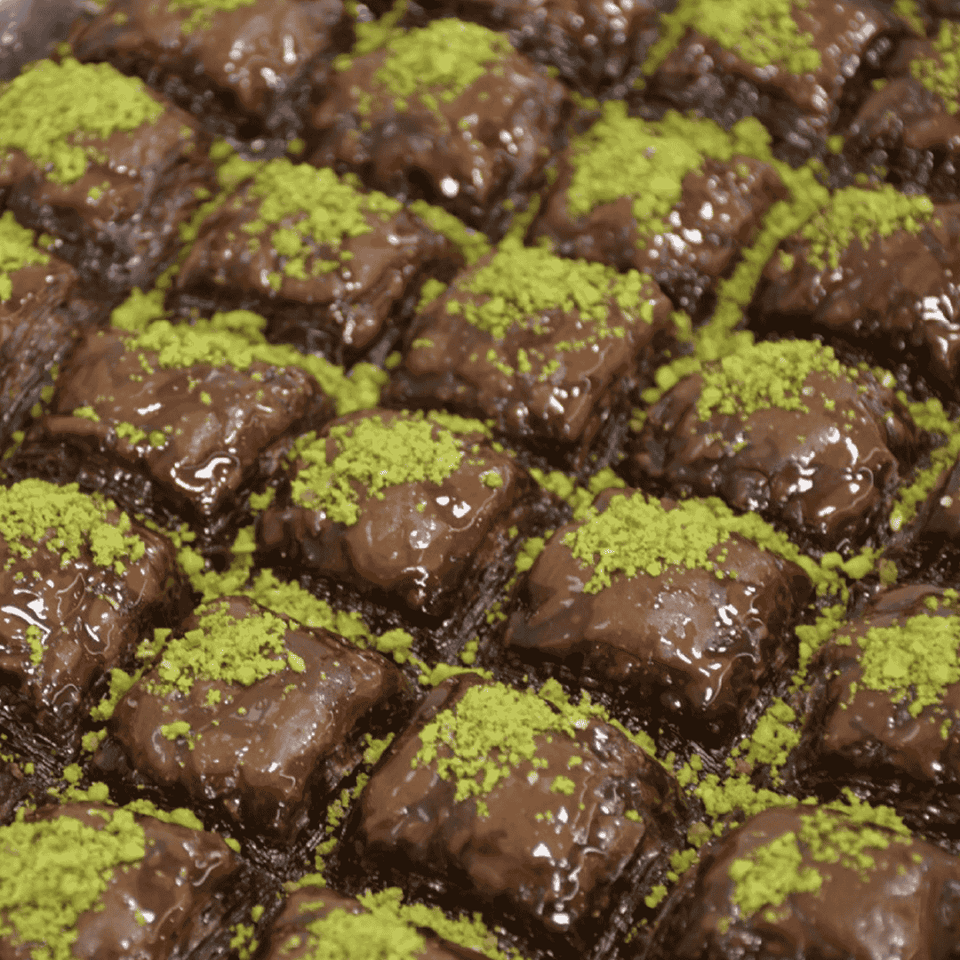 Baklava de chocolate y pistacho