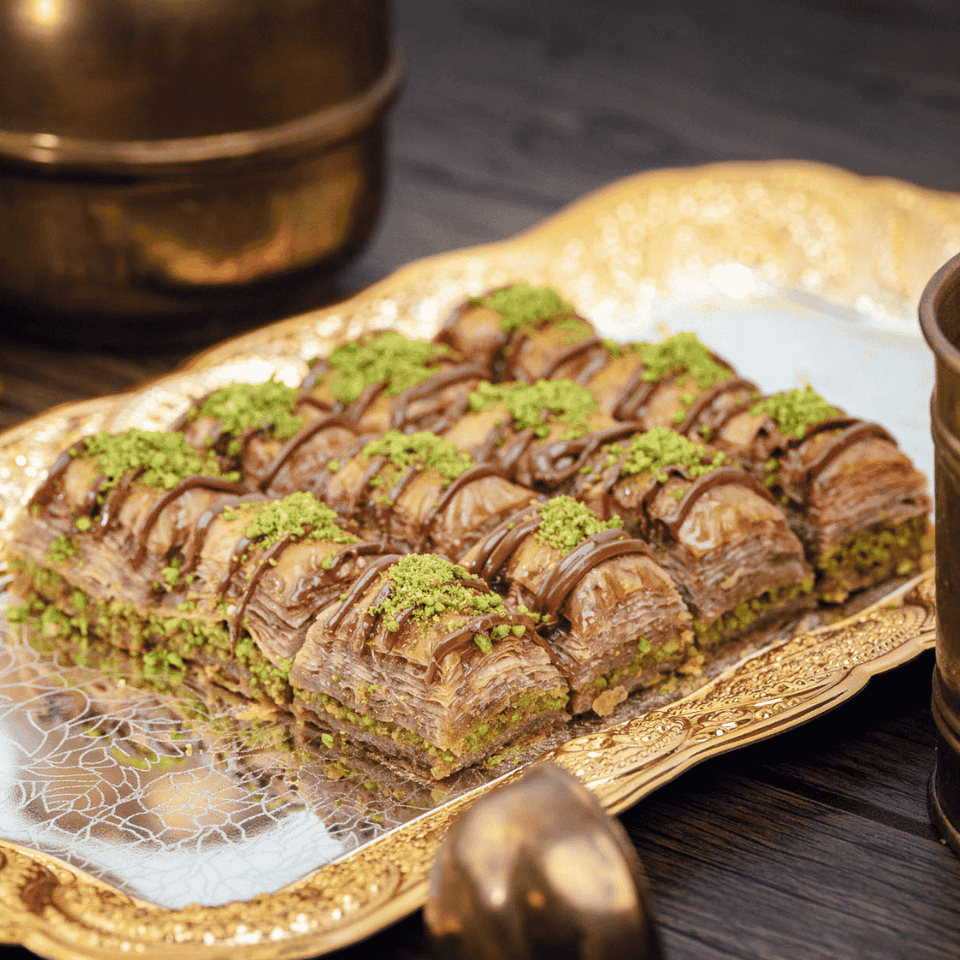 Baklava de chocolate y pistacho